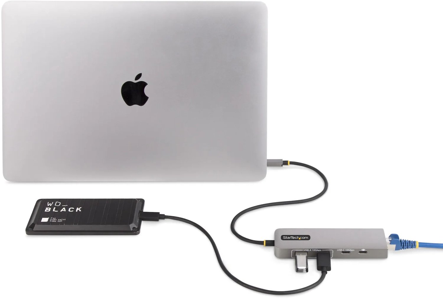 Hub usb c startech 10g2a1c25epd us 10 orig - StarTech.com 10G2A1C25Epd-USB-Hub USB-C USB-hub (grijs)