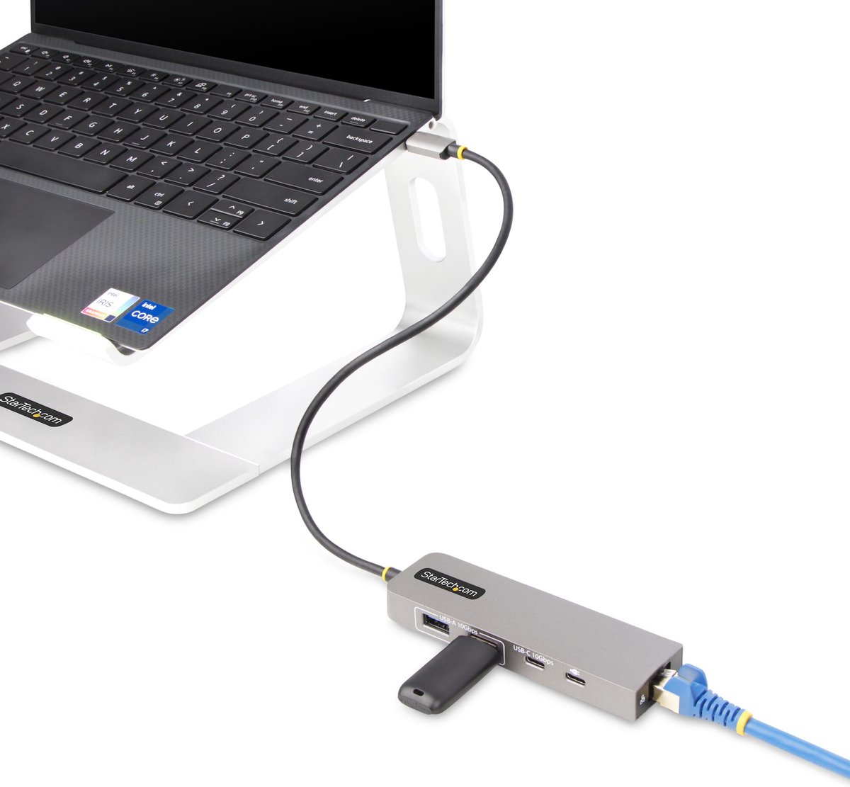 Hub usb c startech 10g2a1c25epd us 3 orig - StarTech.com 10G2A1C25Epd-USB-Hub USB-C USB-hub (grijs)