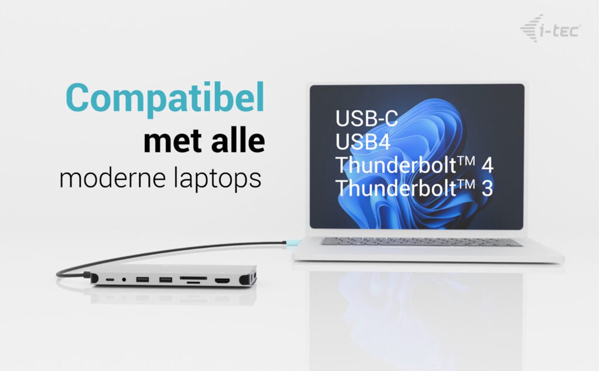 Hub usb i tec c31nanotripled140 gr 2 orig - i-tec C31Nanotripled140 USB-C Dockingstation (grijs)