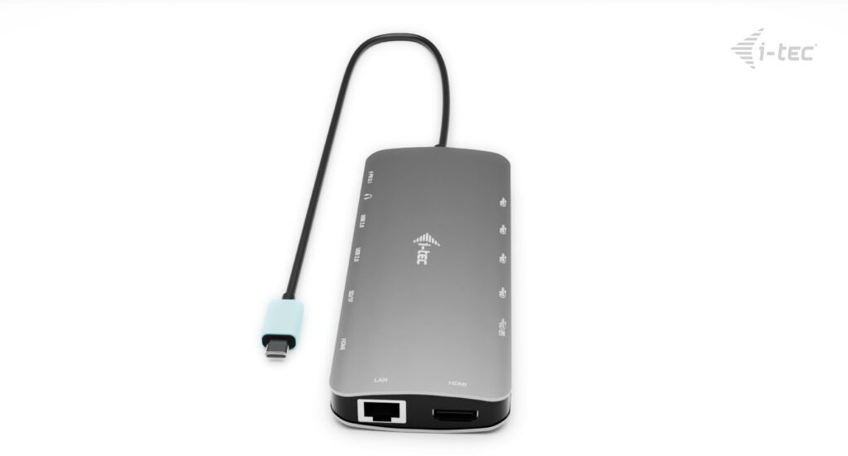 Hub usb i tec c31nanotripled140 gr 5 orig - i-tec C31Nanotripled140 USB-C Dockingstation (grijs)