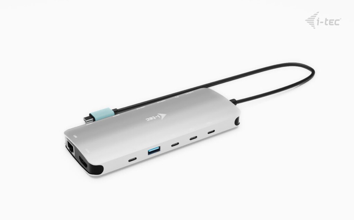 Hub usb i tec c31nanotripled140 gr 6 orig - i-tec C31Nanotripled140 USB-C Dockingstation (grijs)