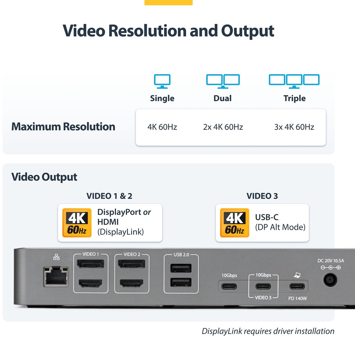 Hub usb startech dk30c2dpeprue gri 6 orig - StarTech.com Dk30C2Dpeprue USB-C Dockingstation (grijs)