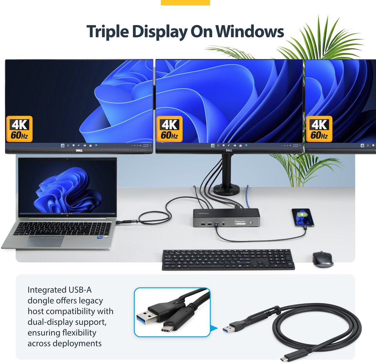 Hub usb startech dk30c2dpeprue gri 7 orig - StarTech.com Dk30C2Dpeprue USB-C Dockingstation (grijs)