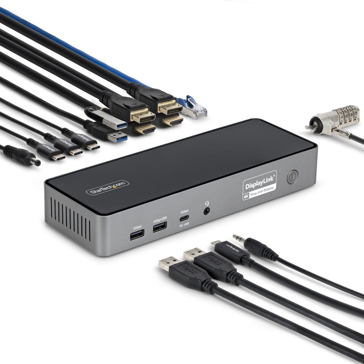 Hub usb startech dk30c2dpeprue gri