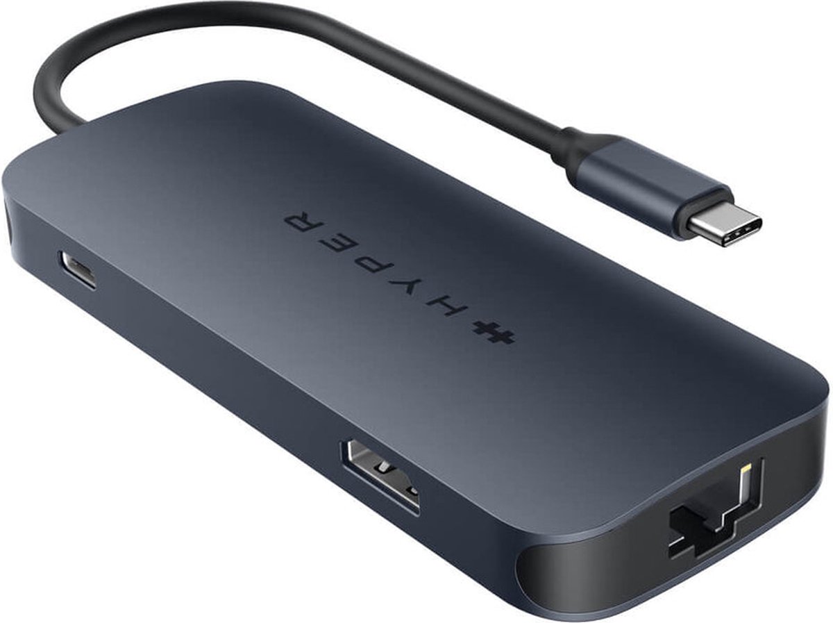 Hyper hd4004gl laptop dock poortrepl 2 orig - Hyper Hd4004Gl Laptop Dock USB-C Poortreplicator (blauw)