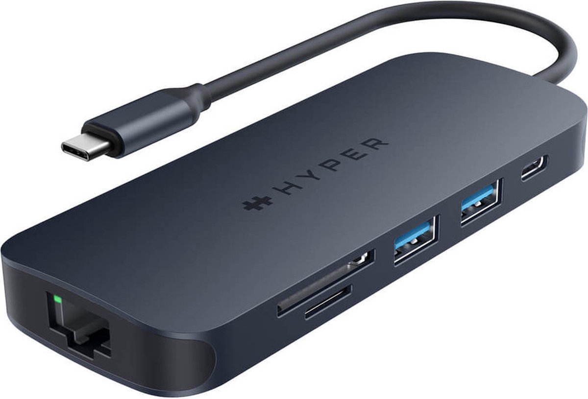Hyper hd4004gl laptop dock poortrepl 6 orig - Hyper Hd4004Gl Laptop Dock USB-C Poortreplicator (blauw)