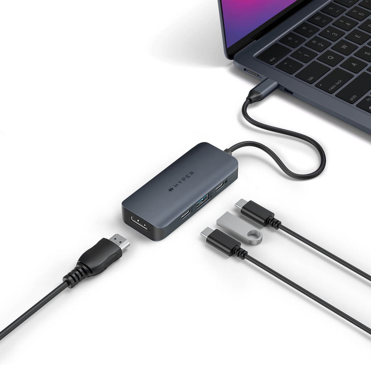 Hyper hyperdrive ecosmarttm gen 2 un 4 orig - Hyper Hyperdrive Gen.2 Universal 4-In-1 USB-C Dockingstation (grijs)