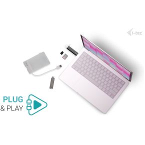 I tec usb c usb a dongle sd 8 orig - I-TEC CADONGLEUSBSD USB-C USB-hub (zwart)