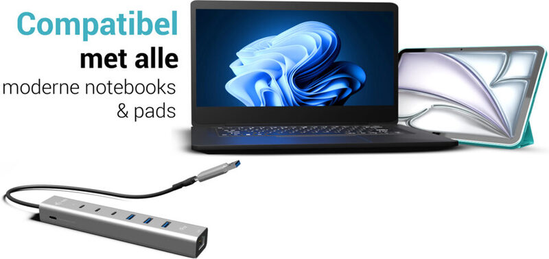I tec usb c usb a metal hub 10609633 8 orig - I-TEC CAHUBMETAL6LANPD USB-C USB-hub (zilver)