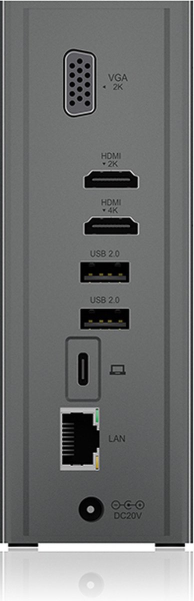 Icy box ib dk2262ac usb c dockings 10 orig - ICY BOX Ib-Dk2262Ac USB-C Dockingstation (zwart)