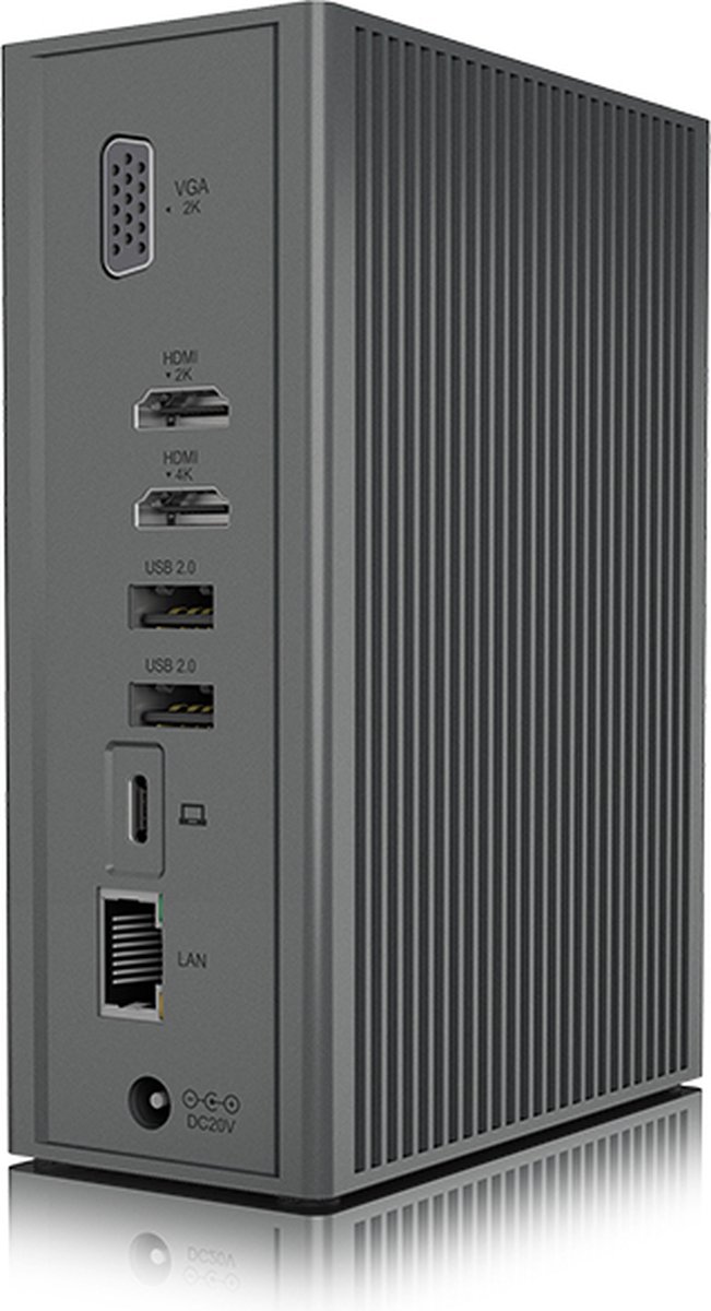 Icy box ib dk2262ac usb c dockings 4 orig - ICY BOX Ib-Dk2262Ac USB-C Dockingstation (zwart)