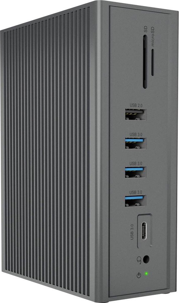 Icy box ib dk2262ac usb c dockings 9 orig - ICY BOX Ib-Dk2262Ac USB-C Dockingstation (zwart)