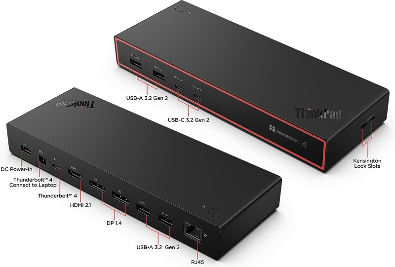 Lenovo tp tbt4 dock g2 7000 eu 8 orig - Lenovo 40BG0135EU Thunderbolt 4 Dockingstation (zwart)