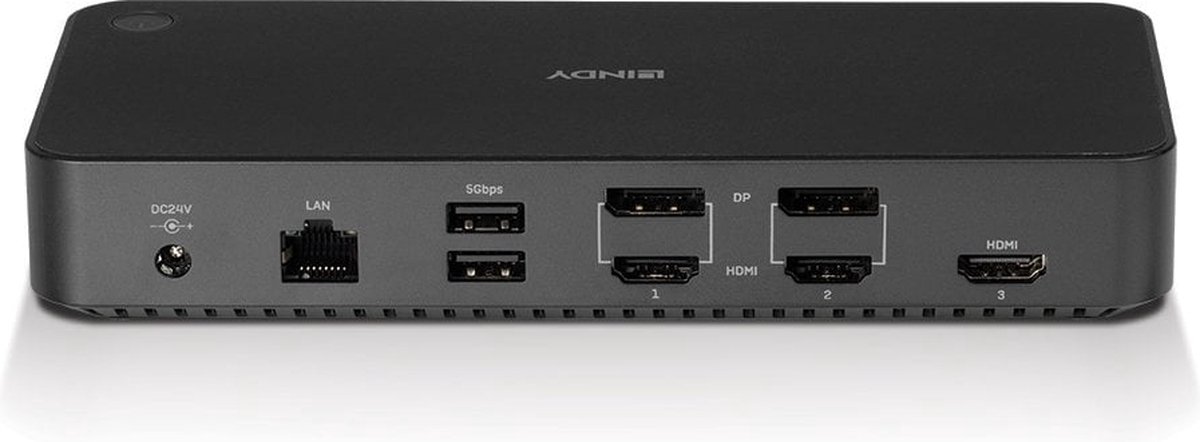 Lindy dst pro universal usb c dockin 6 orig - LINDY Dst-Pro Universal USB-C Dockingstation (zwart)