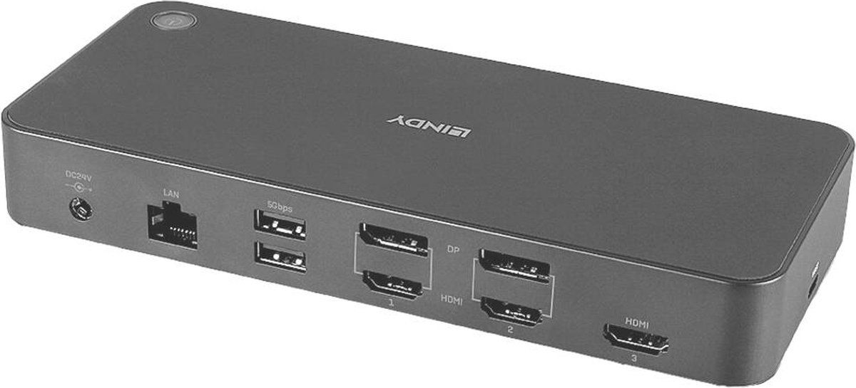 Lindy dst pro universal usb c dockin 8 orig - LINDY Dst-Pro Universal USB-C Dockingstation (zwart)