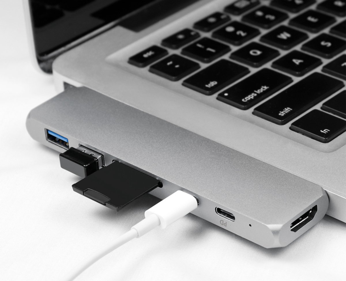 Logilink ua0302 usb c dockingstation ge 5 orig - LogiLink Ua0302 USB-C Dockingstation (zilver)
