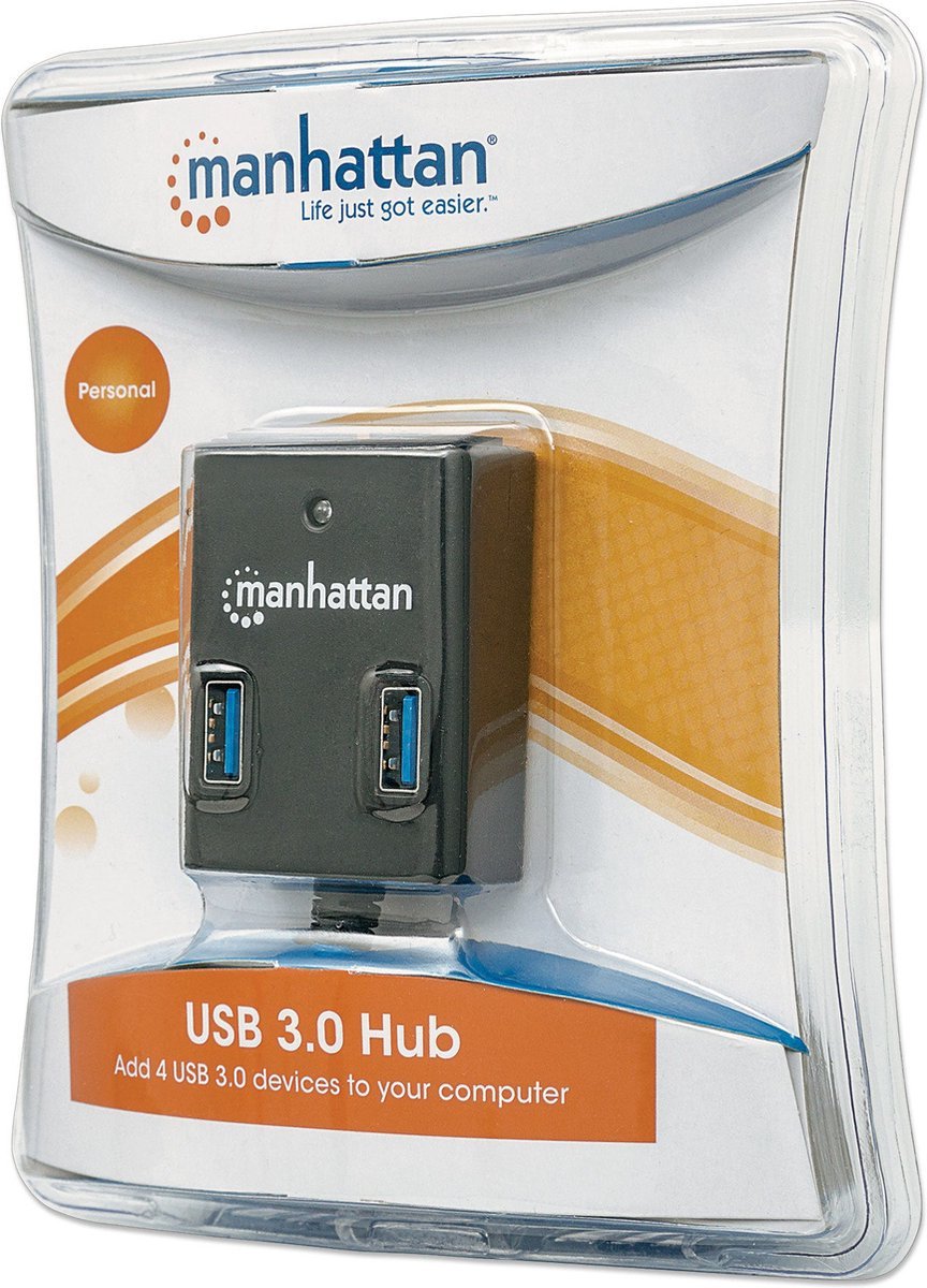 Manhattan 162296 usb hub 4 poorten usb