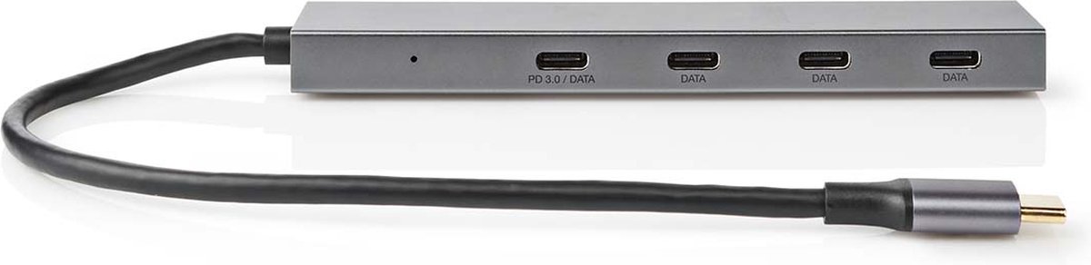 Nedis usb 3 0 hub usb splitter 6 orig - Nedis USB 3.0 Hub USB Splitter 10 Gbps 4 Poorten USB-C USB-hub (grijs)