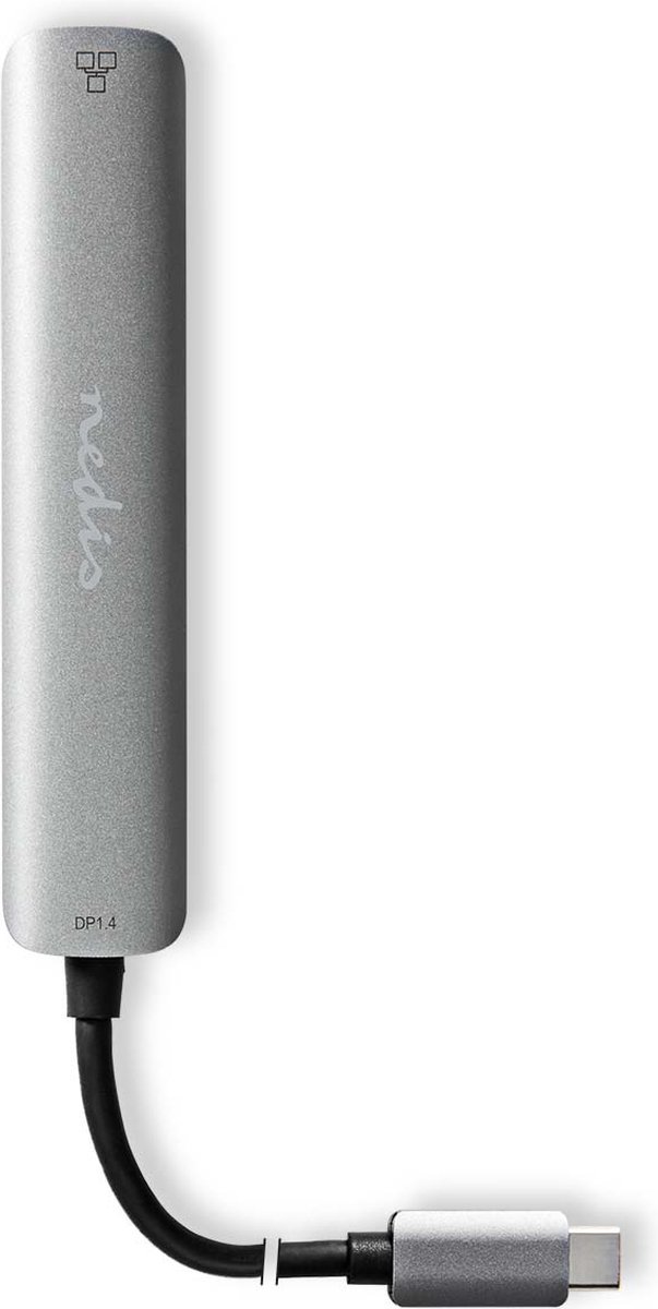 Nedis usb c hub 5 in 1 4 orig - Nedis Hub 5-In-1 Adapter HDMI 4K Ethernet 3X USB-C USB-hub (grijs)