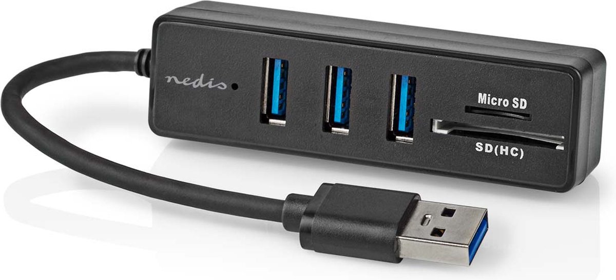 Nedis usb hub usb a male 3x 7 orig - Nedis USB-A USB-hub