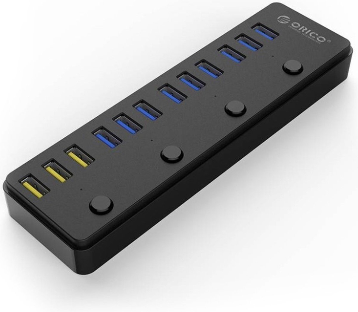 Orico 12 poorts multi functioneel 9x 10 orig - Orico 12 Poorts Multi Functioneel 9X USB 3.0 Hub USB-A USB-hub (zwart)