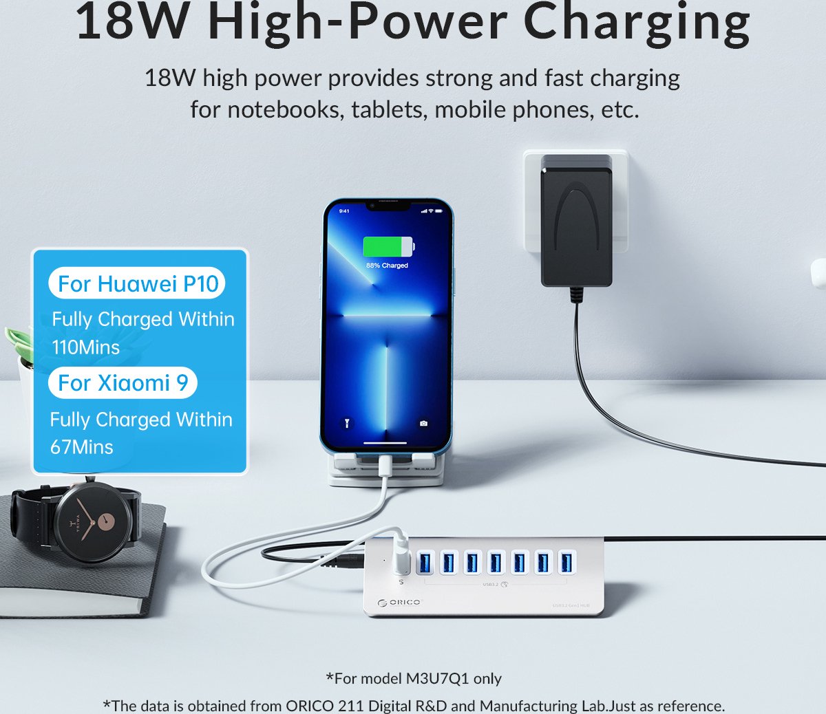 Orico aluminium 4 poort usb3 2 hub 3 orig - Orico Aluminium 4-Poort Usb3.2 Hub 10Gbps Zilver USB C USB-C USB-hub