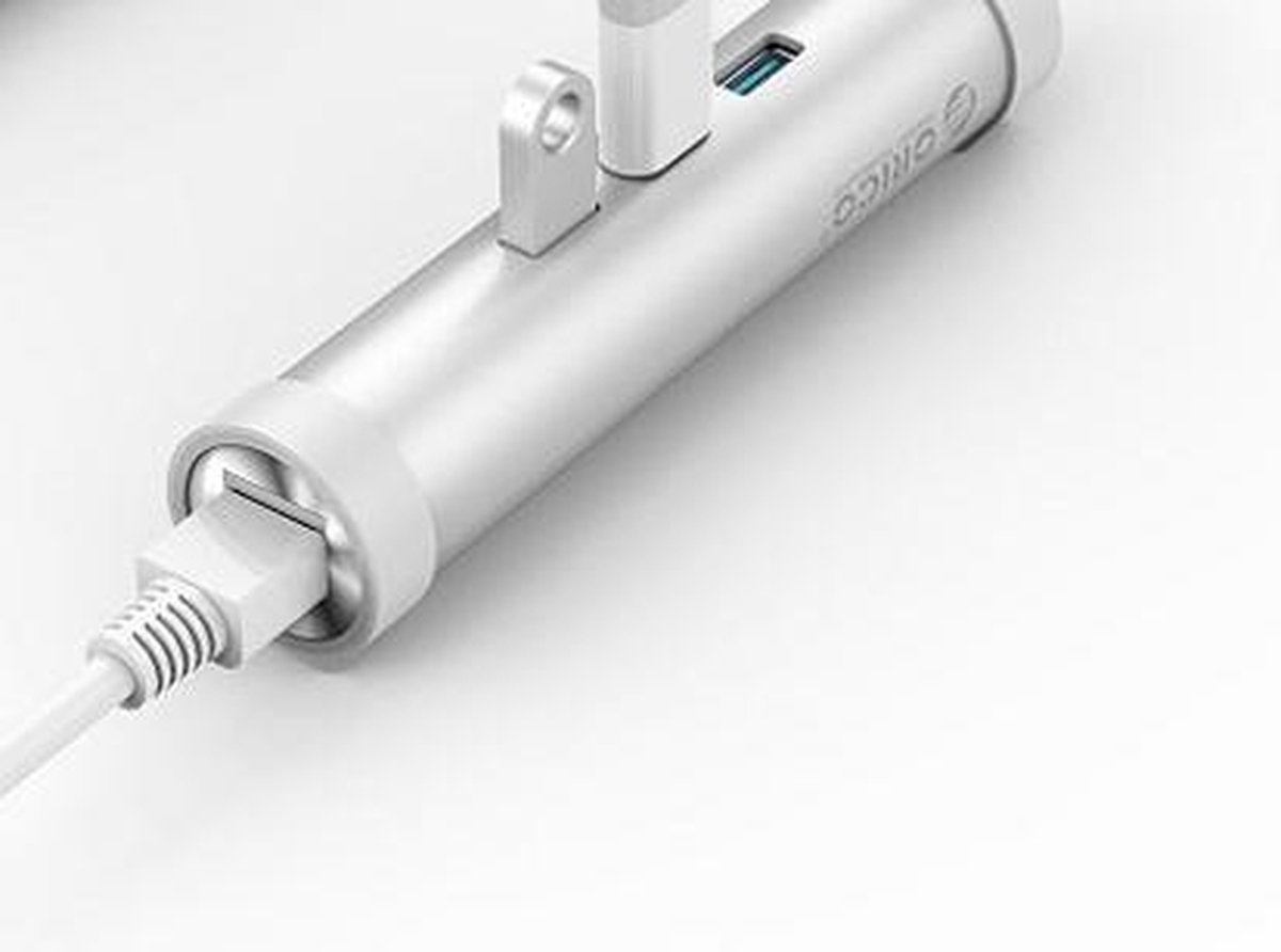 Orico aluminium usb3 0 hub met 3 8 orig - Orico Aluminium Usb3.0 Hub Met 3 Type-A Poorten 1 USB-C USB-hub