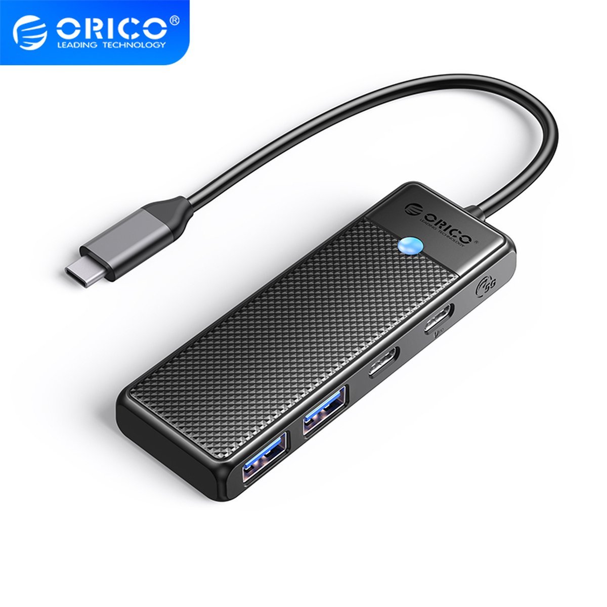 Orico hub met usb c aansluiting 2x