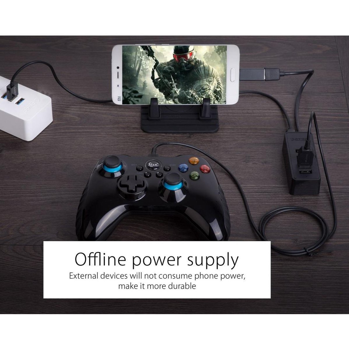 Orico usb 3 0 hub 4x usb 6883351 9 orig - Orico USB 3.0 Hub 4X USB Poorten Otg Functie USB-A USB-hub (zwart)