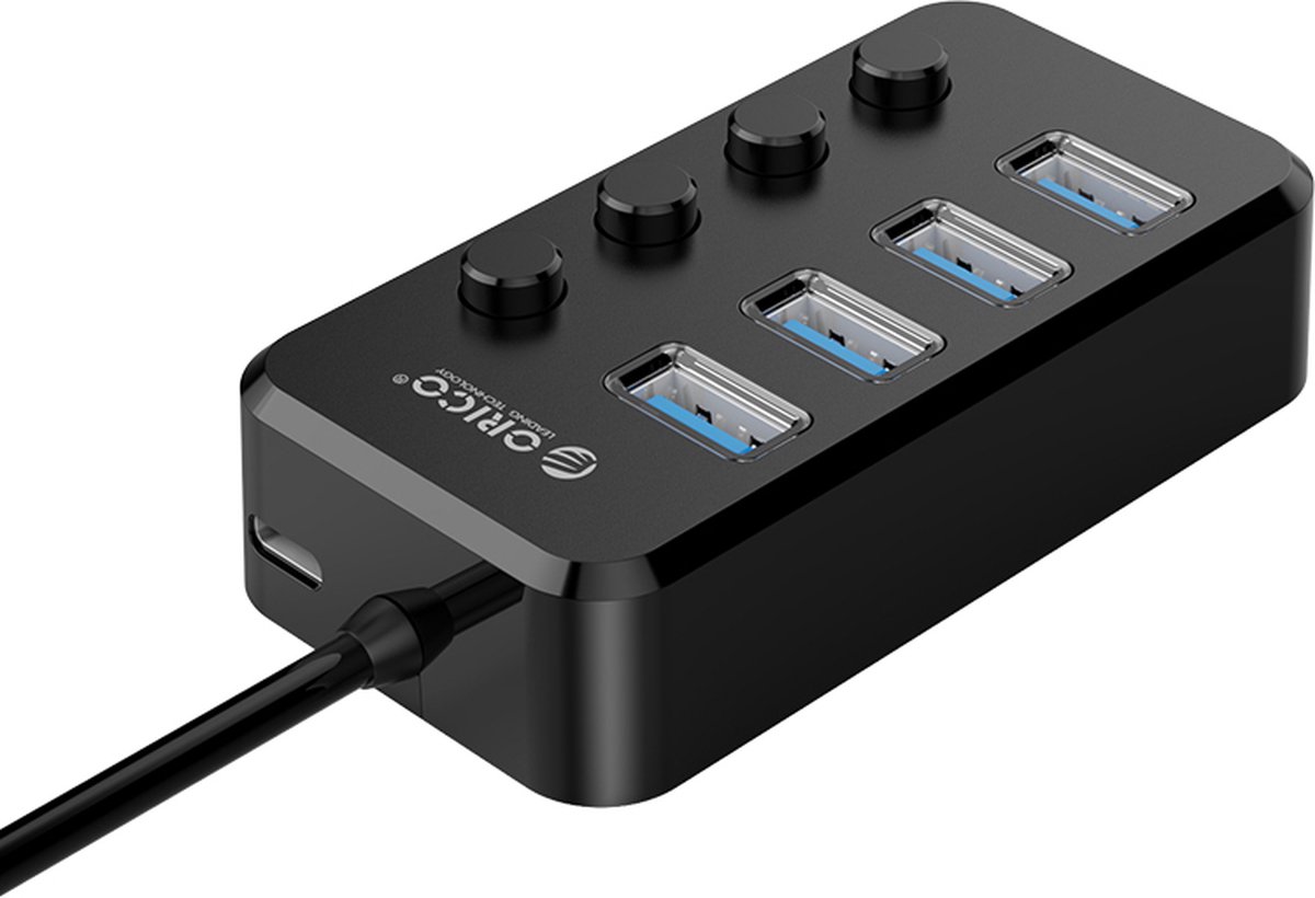 Orico usb 3 0 hub met 4 6883547 10 orig - ORICO USB 3.0 Hub Met 4 Poorten En Aan/Uit USB-A USB-hub (zwart)