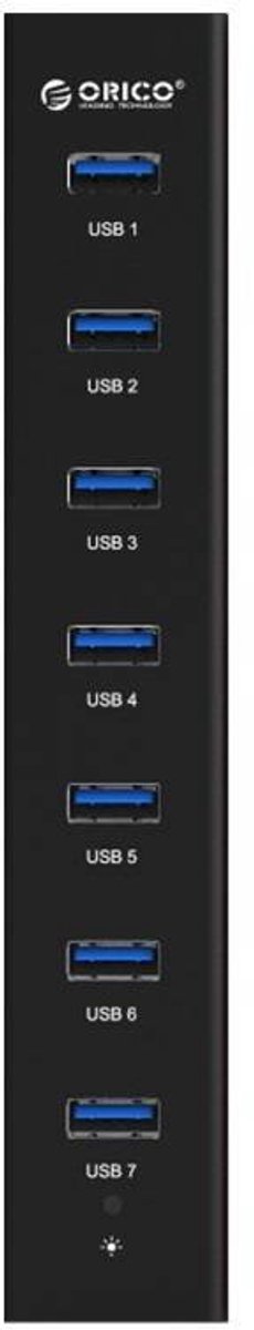 Orico usb 3 0 hub met 7 2 orig - Orico USB 3.0 Hub Met 7 Poorten In Mat Zwart Design Met USB-A USB-hub