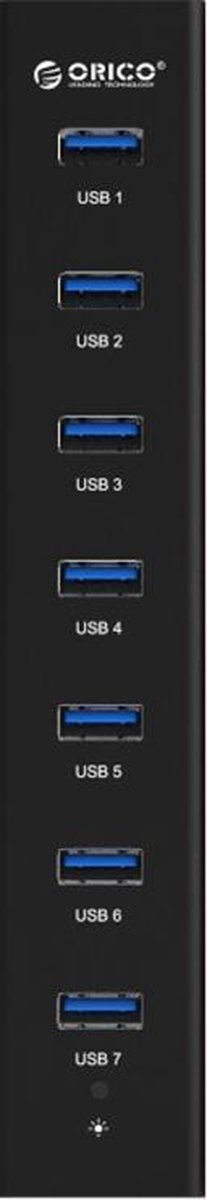 Orico usb 3 0 hub met 7 4 orig - Orico USB 3.0 Hub Met 7 Poorten In Mat Zwart Design Met USB-A USB-hub