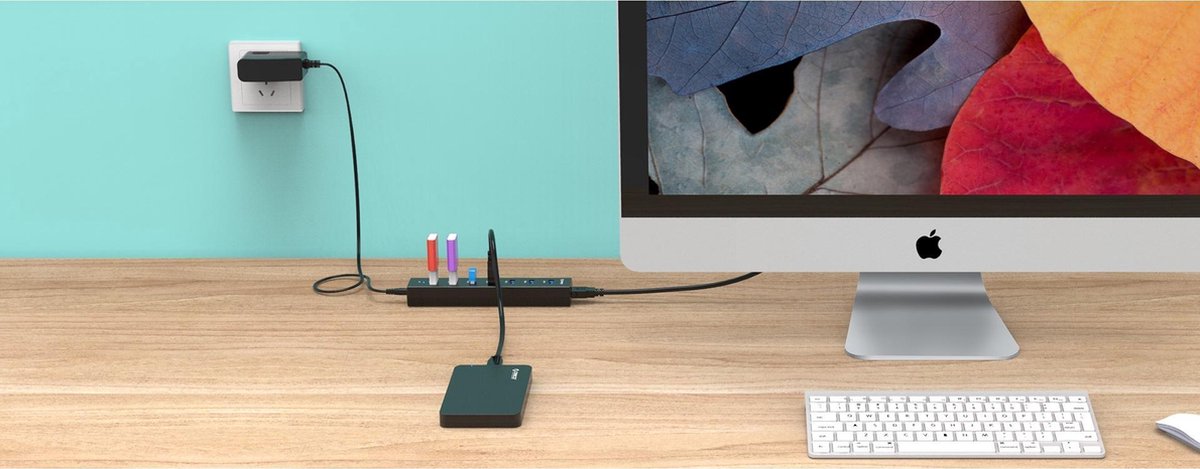 Orico usb 3 0 hub met 7 9 orig - Orico USB 3.0 Hub Met 7 Poorten In Mat Zwart Design Met USB-A USB-hub