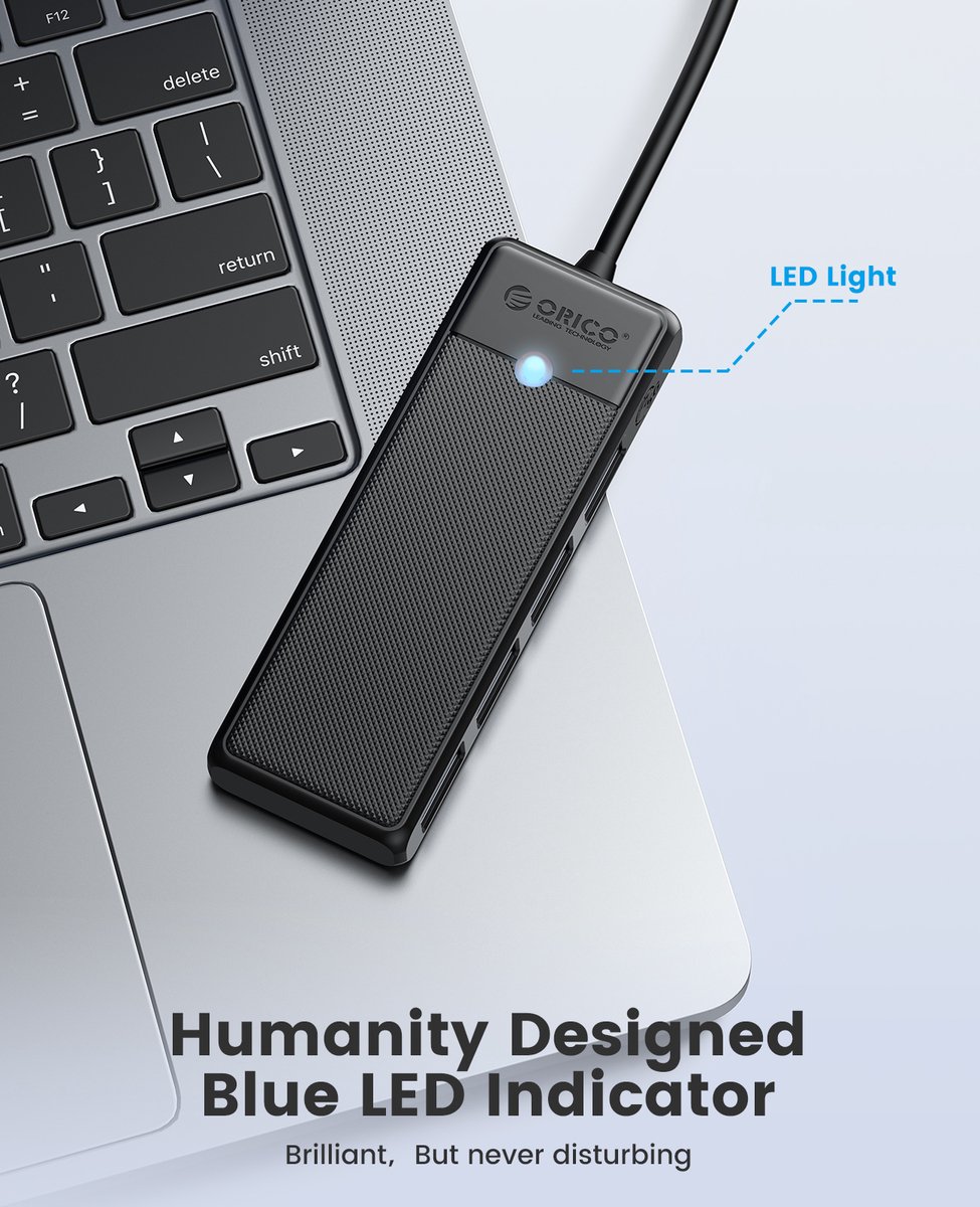 Orico usb c hub 4x usb a 6883414 4 orig - Orico Hub 4X USB-A 3.0 5Gbps Poorten USB-C USB-hub (zwart)