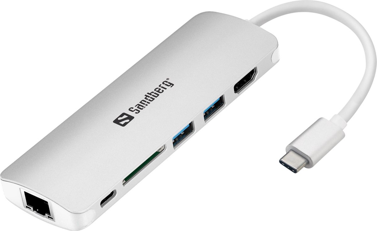 Sandberg 136 18 usb c dock lan 4 orig - Sandberg USB-C Dockingstation