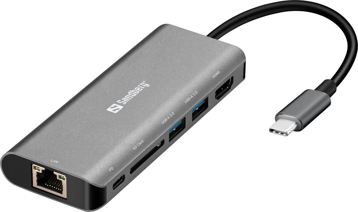 Sandberg 136 18 usb c dock lan