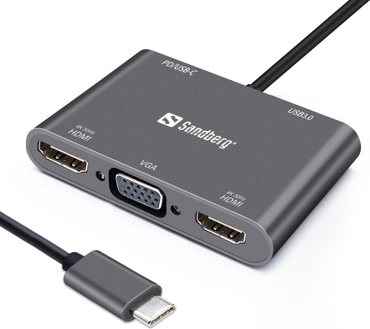 Sandberg 136 35 usb c dock 2xhdmi