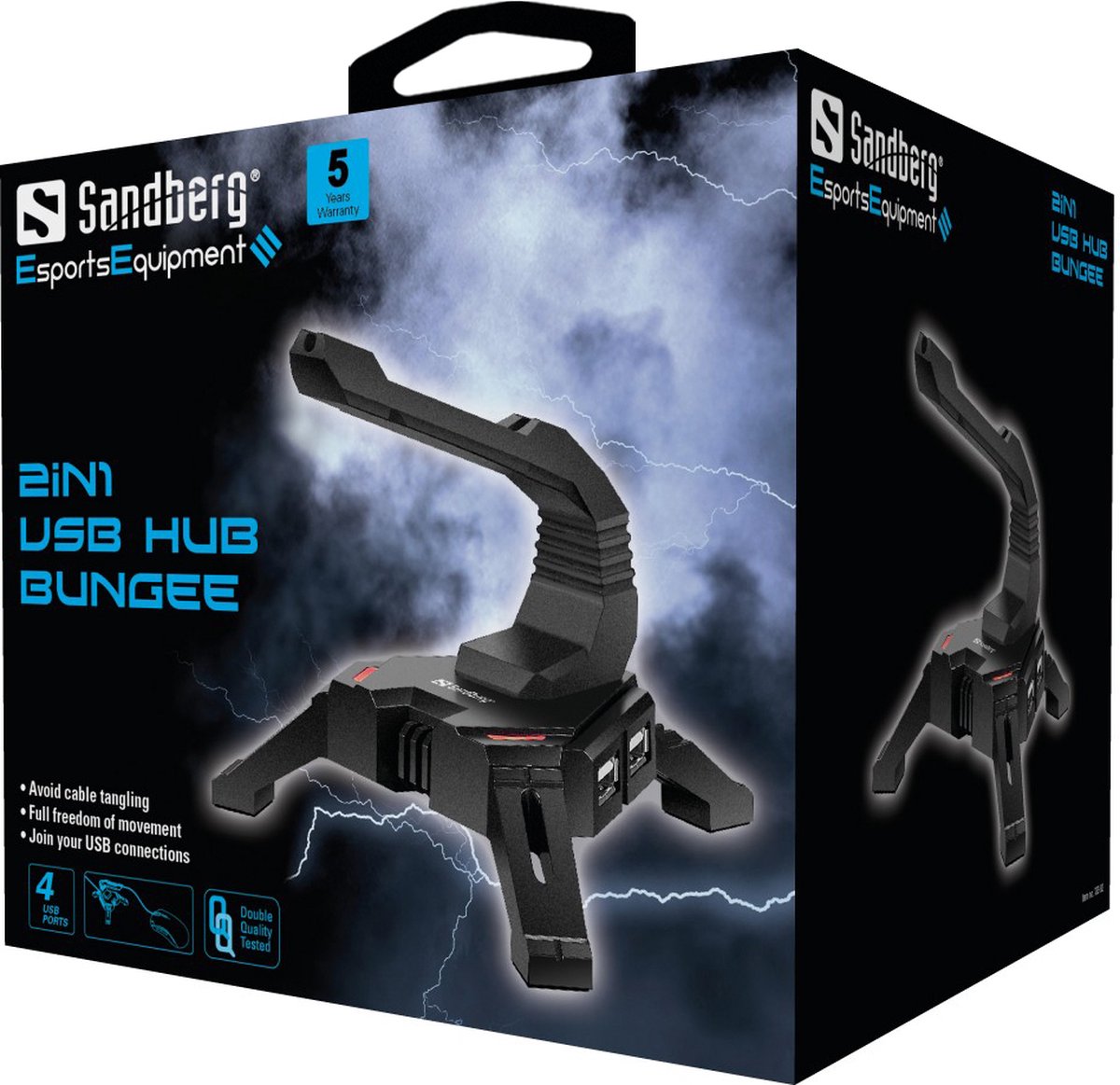 Sandberg 2in1 usb hub bungee 2 orig - Sandberg USB-A USB-hub