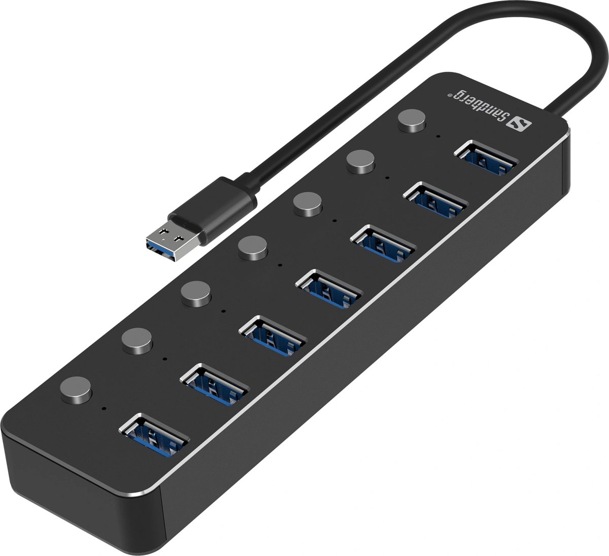 Sandberg usb 3 0 hub 7 ports 4 orig - Sandberg USB 3.0 Hub 7 Ports USB-A USB-hub (zwart)