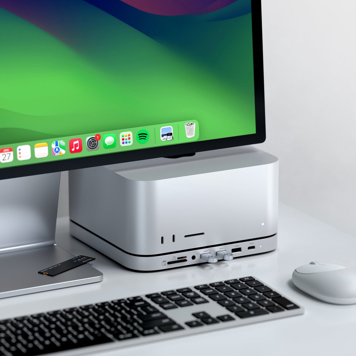 Satechi aluminum geschikt voor mac min 10 orig - Satechi Aluminum Geschikt Voor Mac Mini/Mac USB-C Dockingstation