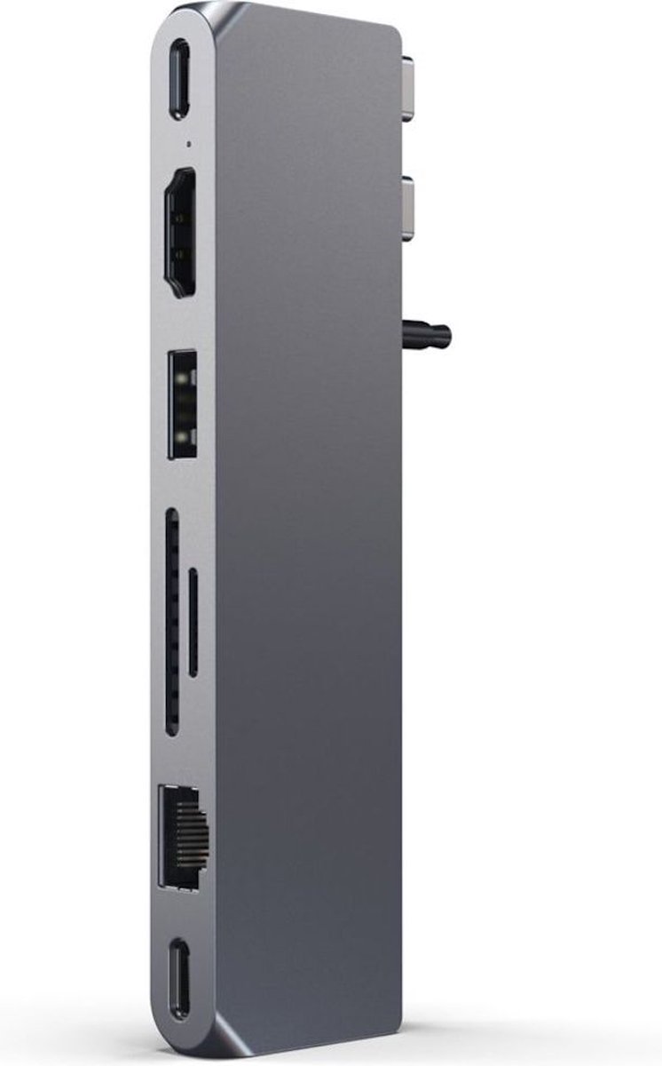 Satechi pro hub max grijs 10 orig - Satechi Pro Hub Max USB-C USB-hub (grijs)