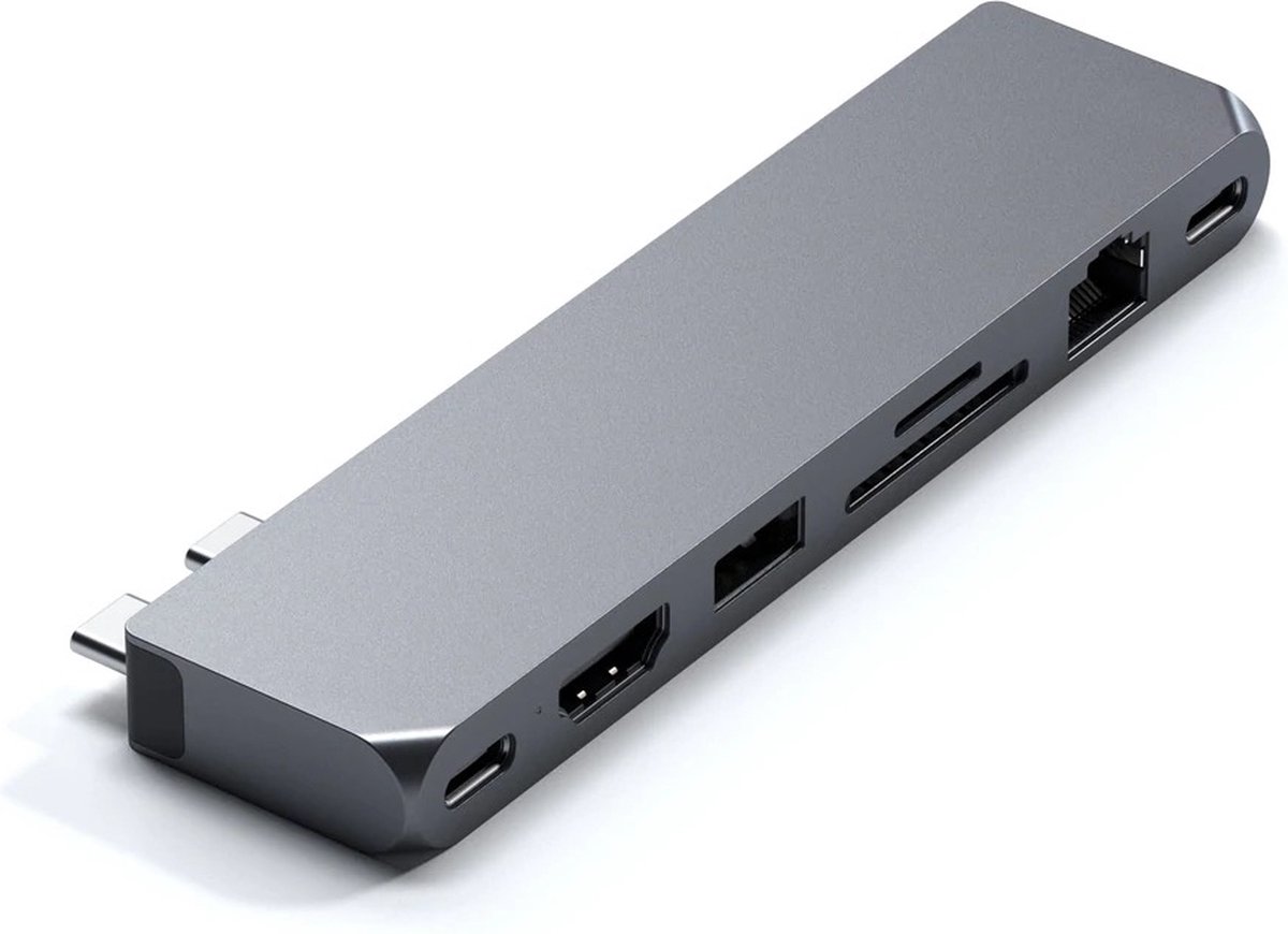 Satechi pro hub max grijs 3 orig - Satechi Pro Hub Max USB-C USB-hub (grijs)