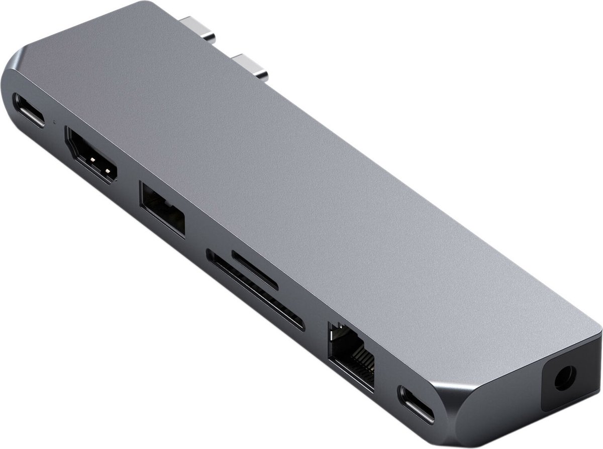 Satechi pro hub max grijs 9 orig - Satechi Pro Hub Max USB-C USB-hub (grijs)