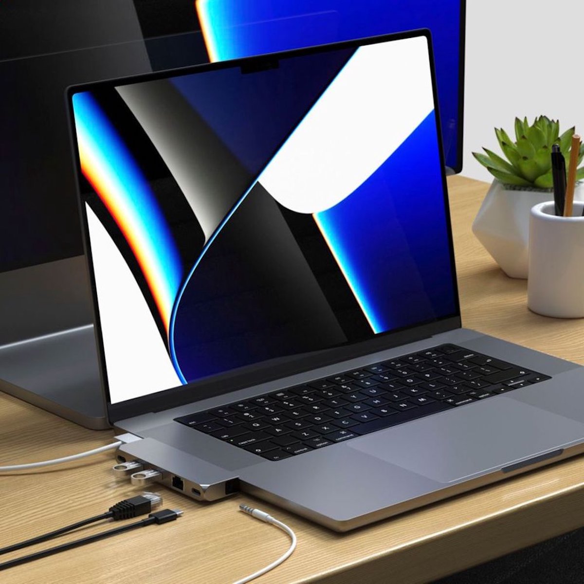Satechi pro hub mini space grey 8 orig - Satechi Pro Hub Mini Space USB-C USB-hub (grijs)