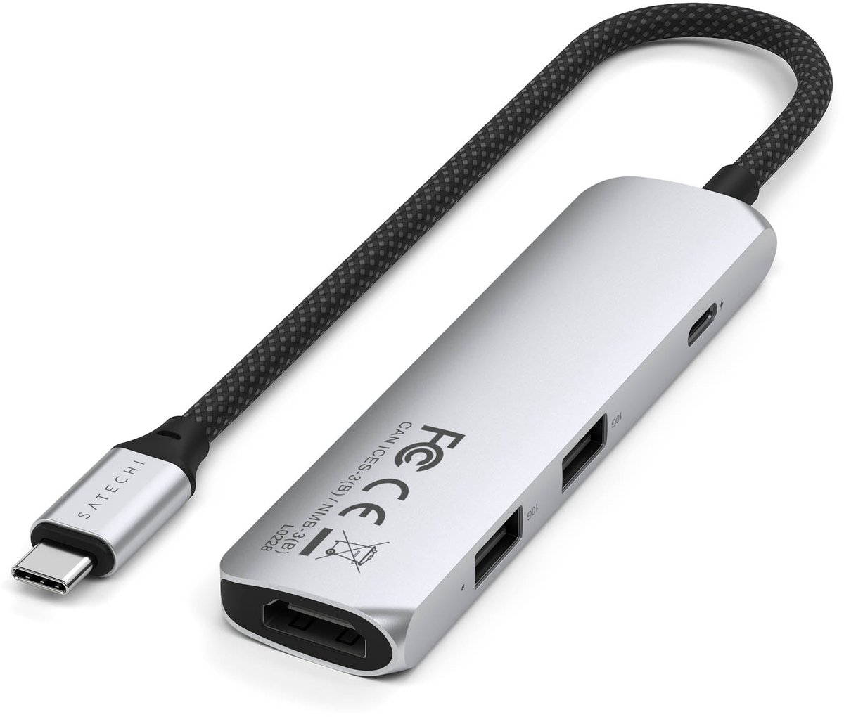 Satechi st p4sk interface hub usb type 6883507 5 orig - Satechi St-P4Sk Interface Hub USB Type-C 10000 USB-C USB-hub (zilver)