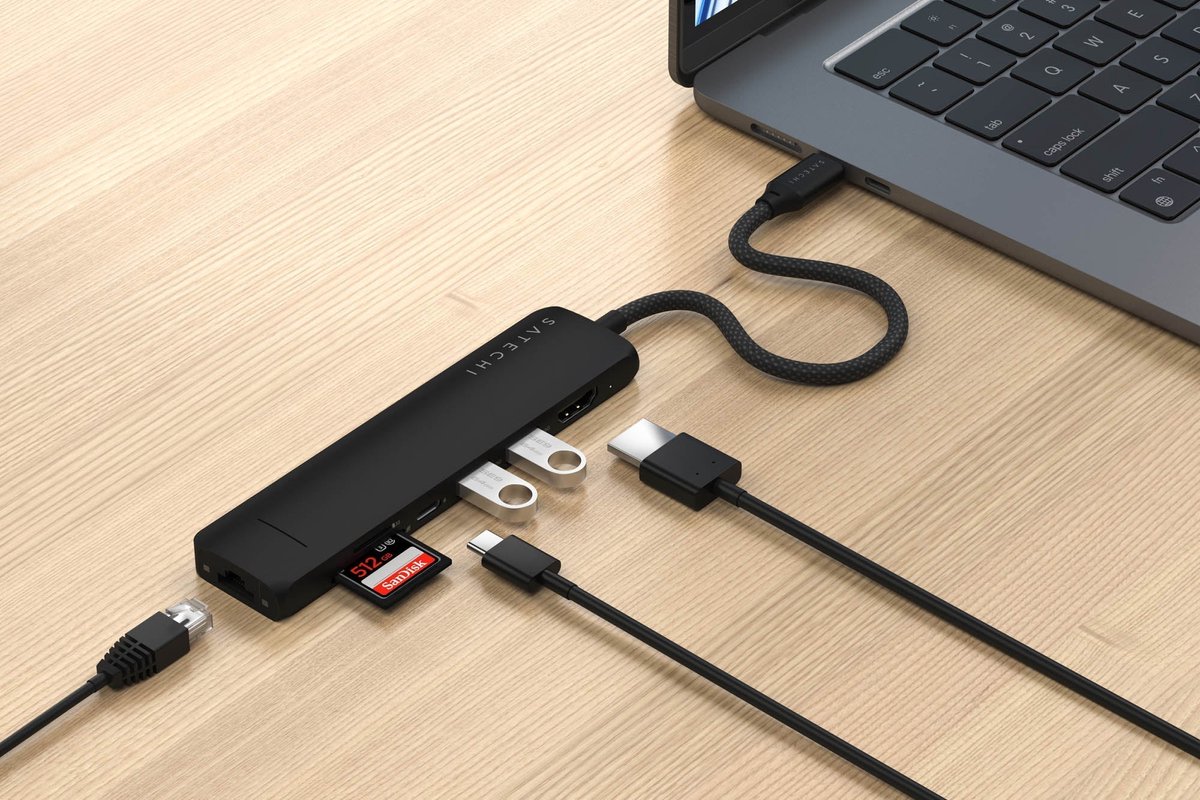 Satechi st p7sk interface hub usb type 6883568 4 orig - Satechi St-P7Sk Interface Hub USB Type-C 10000 USB-C USB-hub (zwart)