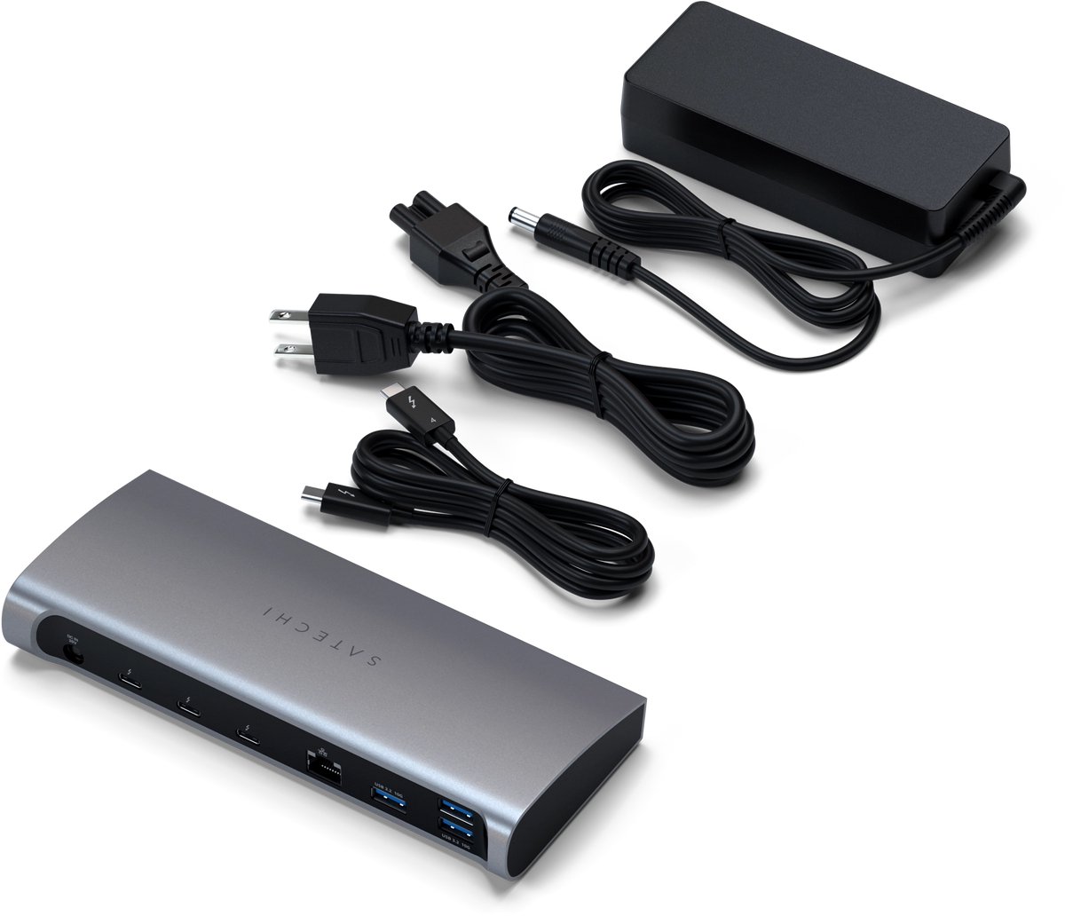 Satechi thunderbolt 4 multiport alles 5 orig - Satechi Multiport Alles-In-Één Thunderbolt 4 Dockingstation (grijs)