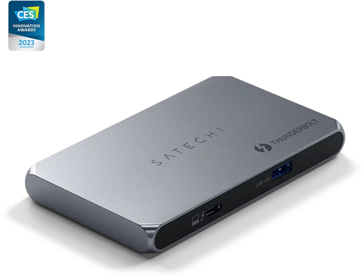 Satechi thunderbolt 4 slim hub pro eu 7 orig - Satechi Slim Hub Pro Eu Thunderbolt 4 Dockingstation (grijs)