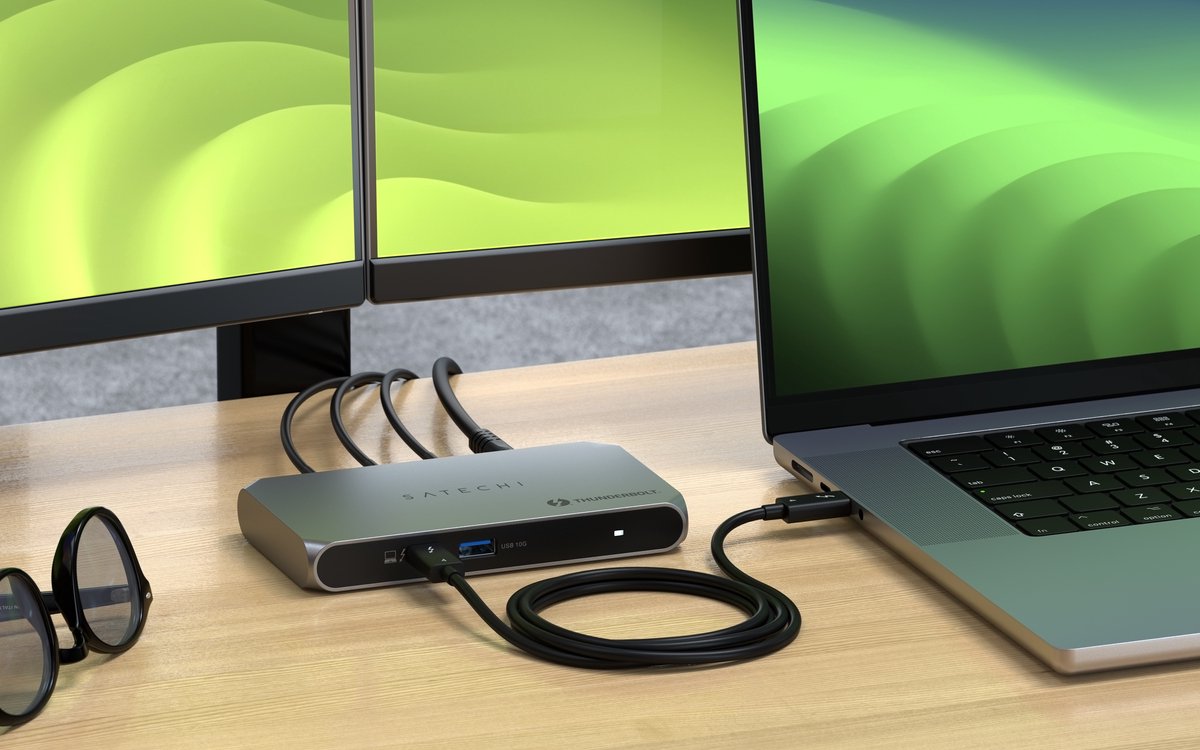 Satechi thunderbolt 4 slim hub pro eu 8 orig - Satechi Slim Hub Pro Eu Thunderbolt 4 Dockingstation (grijs)