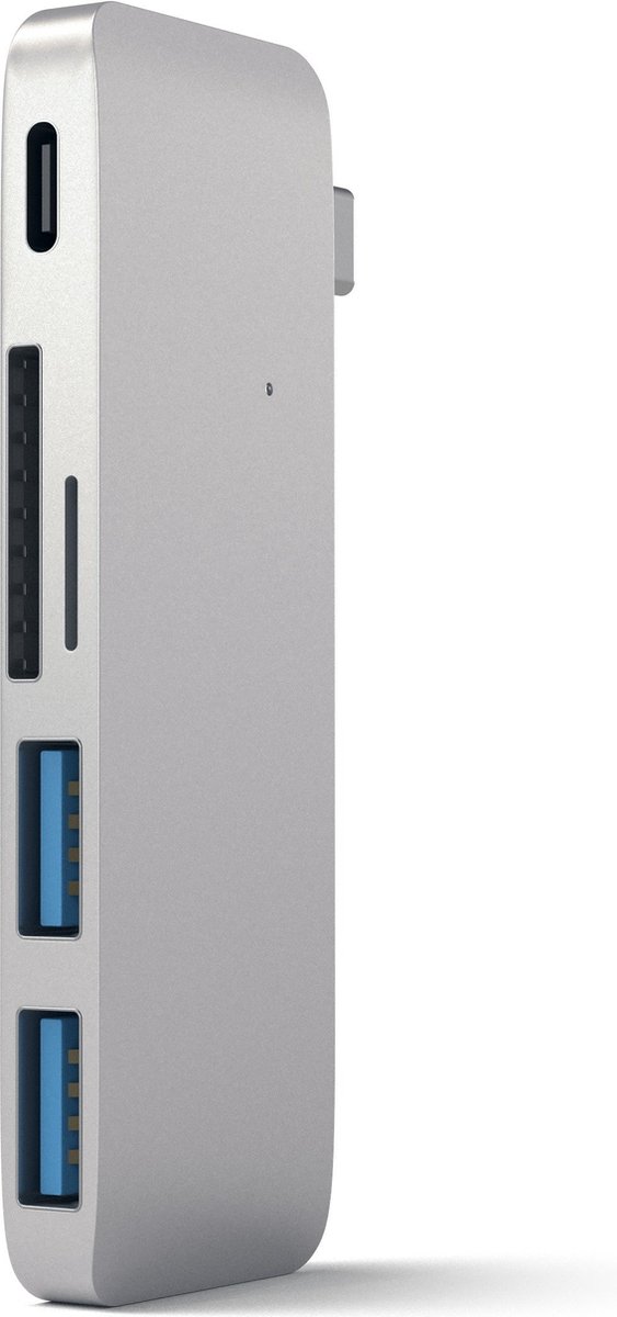 Satechi type c usb passthrough hub sil 7 orig - Satechi Type-C USB Passthrough Hub USB-C USB-hub (zilver)